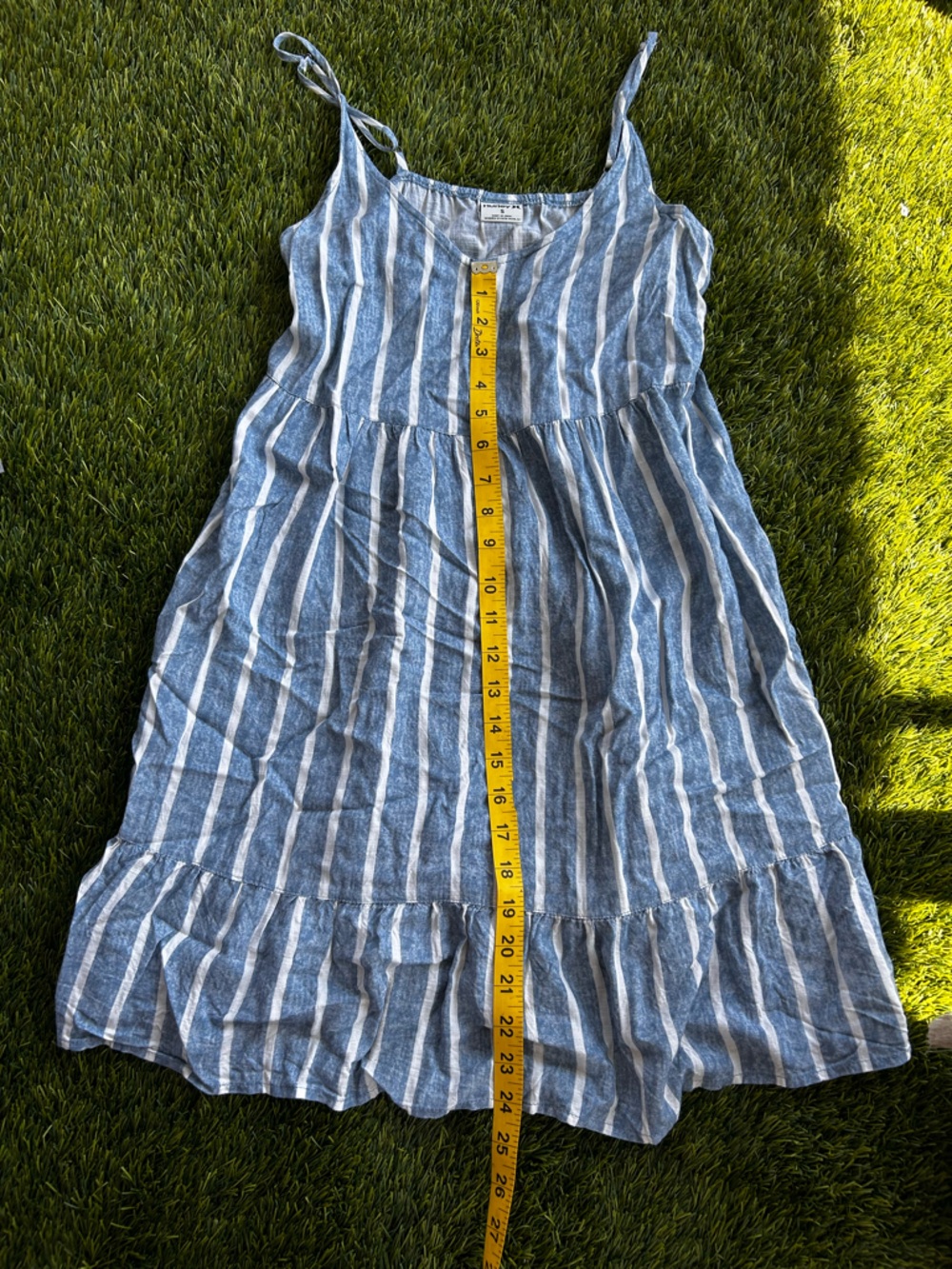 Hurley Blue and White Striped Top